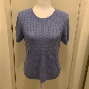 REDUCED!   Brooks Brothers Cable Knit Silk/Cashmere Blend Top
